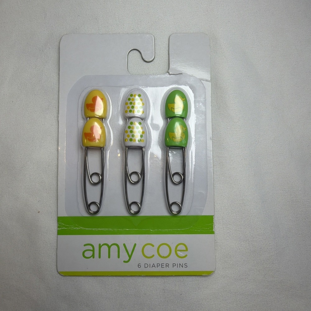 Vintage Diaper‎ Pins Set Of Six Ducks Amy Coe